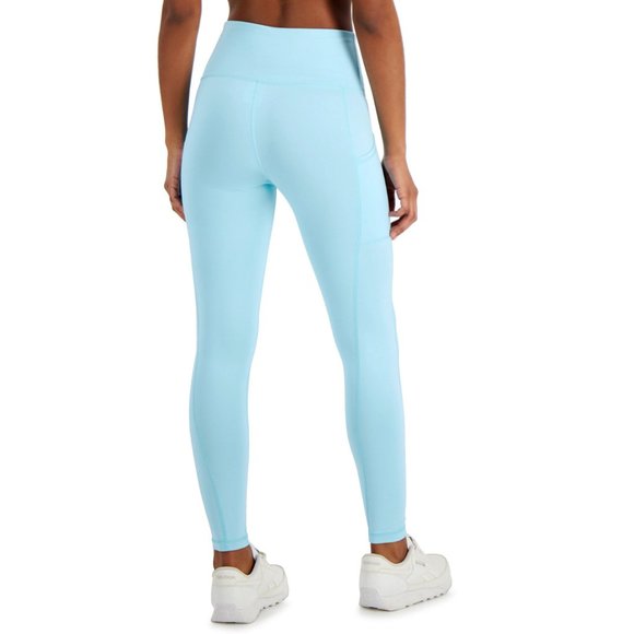 ID Ideology Womens High Waist 7/8 Length Athletic Leggings Pants Light Blue XL - Picture 3 of 5